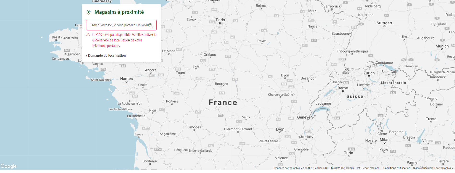 map_fr Magasins à proximité