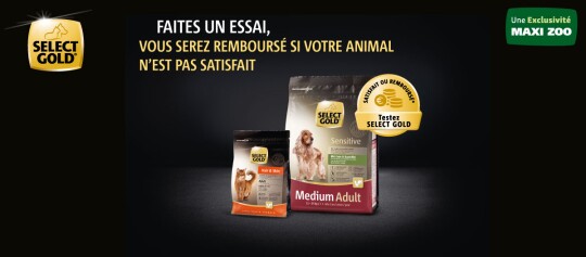 bannière page select gold satisfait remboursé