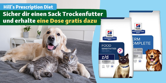 HIlls Sicher dir einen Sack Trockenfutter und erhalte eine Dose gratis dazu