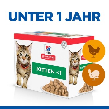 Hill's Science Plan Kitten Multipack mit Huhn & Truthahn 12x85g
