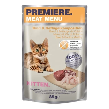 Kitten 12x85g Rind und Geflügelkomposition