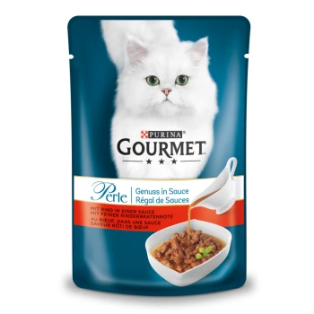 Perle Genuss in Sauce 24x85g Rind, in Rinderbratensauce